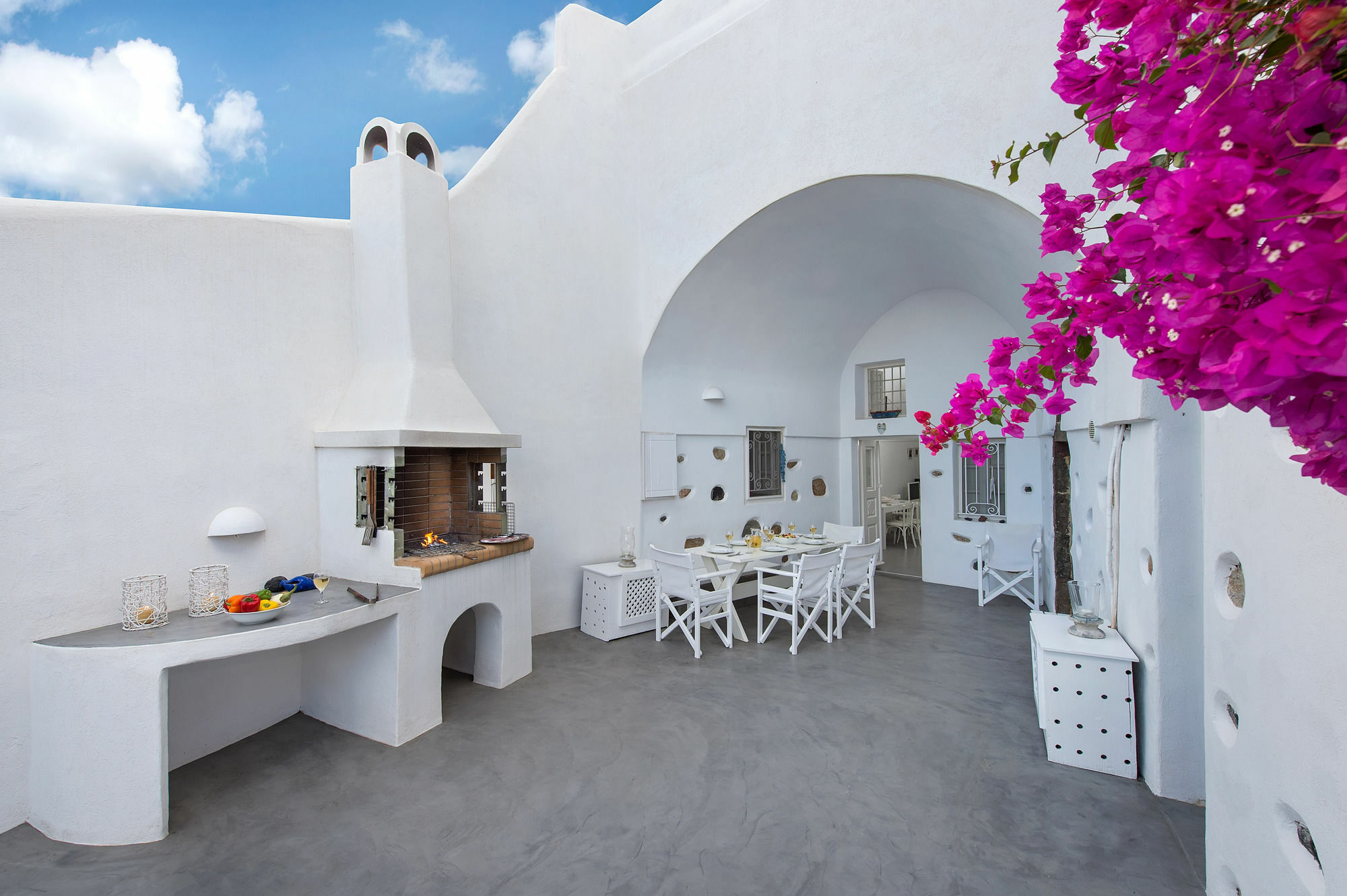 White Cave Private Villa Pyrgos Kallistis Bagian luar foto