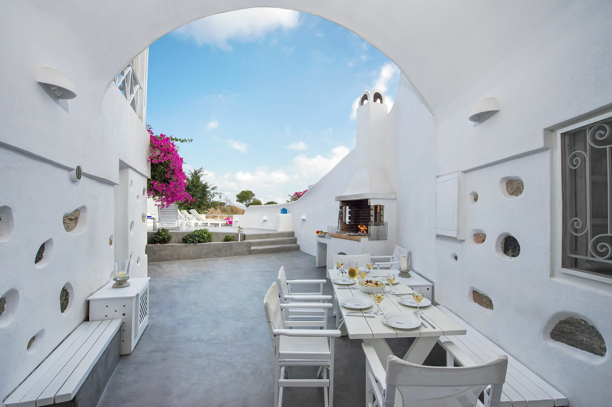 White Cave Private Villa Pyrgos Kallistis Bagian luar foto